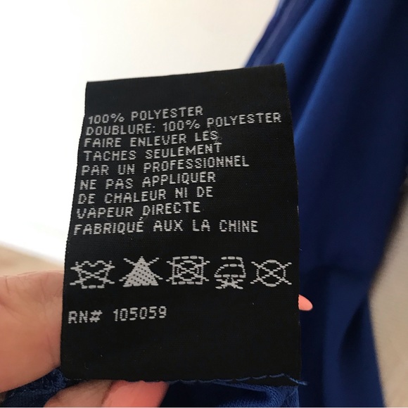 Ocean blue XSCAPE Maxi formal chiffon dress in size 4 - Picture 9 of 15